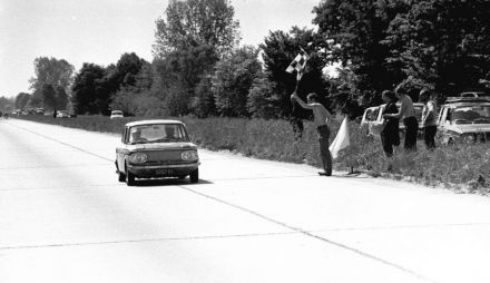 Andrzej Wojciechowski i Konrad Kertyński – NSU Prinz TT.